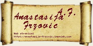 Anastasija Fržović vizit kartica